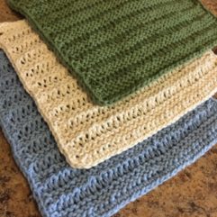 free Knitting Pattern - Lacey Dishcloth