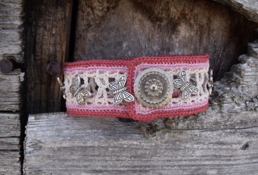 Crochet Jewelry - Beads and Ladders Bracelet