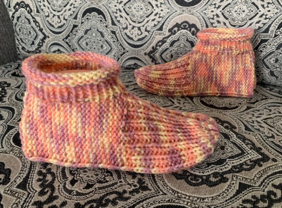 Knitted Slippers Just Like Granny Made Knitting Pattern