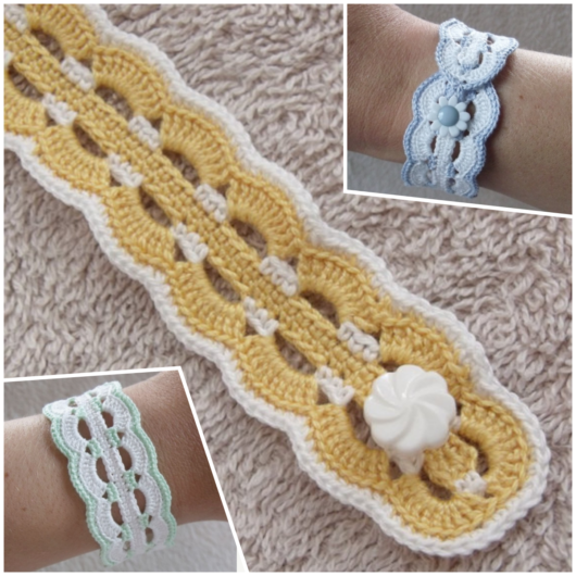 crochet waves bracelet pattern