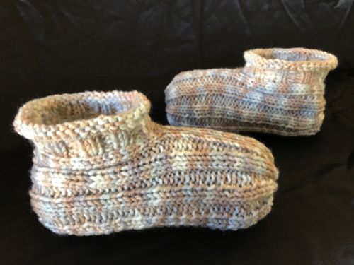 Knitted Adult Bootie Slippers Pattern
