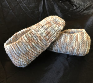 How to knit adult slippers