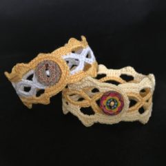 Hippie boho crocheted bracelet