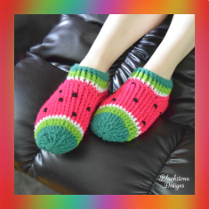 knitting pattern watermelon slippers