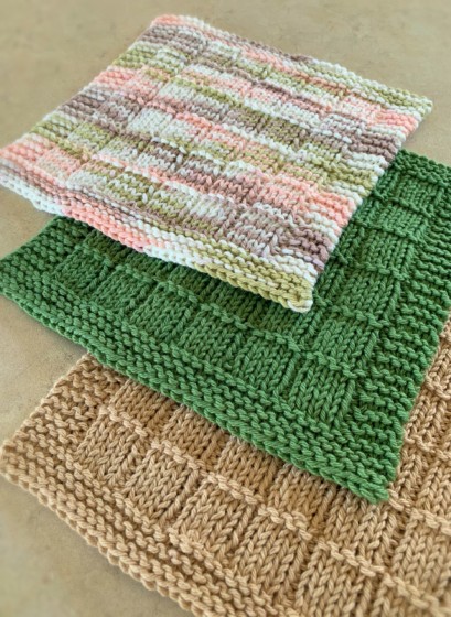 Bars and Stripes Knitted Dishcloth Pattern