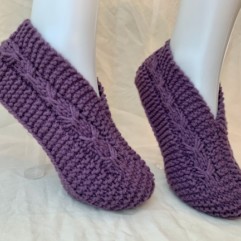 Hand Knit Bow Slippers
