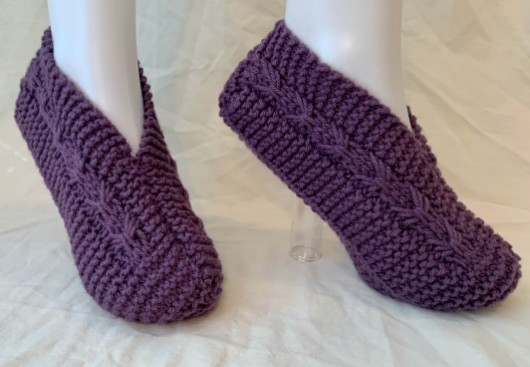 Hand Knit Bow Slippers