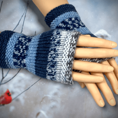 Simple Knit Fingerless Gloves