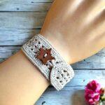 Fans crochet bracelet pattern - how to crochet