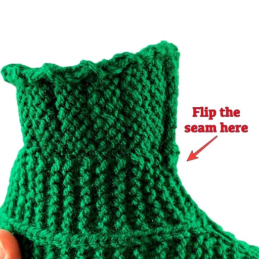 How to sew the seam for the cuff