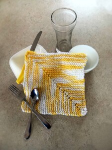 knitted dishcloth pattern - easy knitting pattern - free knit pattern