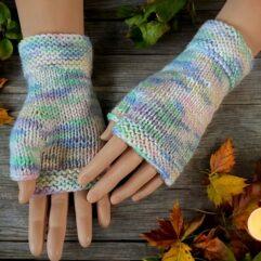 how to knit super simple fingerless gloves how-to video pattern