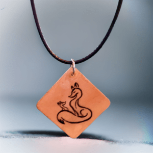 mother and baby necklace - fox