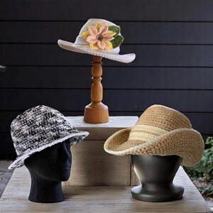 crochet sun hat, crochet bucket hat, crochet cowboy hat