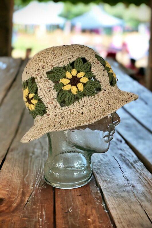 granny square bucket hat crochet pattern