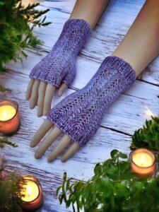 free knitting pattern fingerless gloves - zigzag elegance