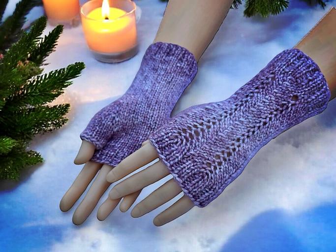 free knitting pattern fingerless gloves - zigzag elegance