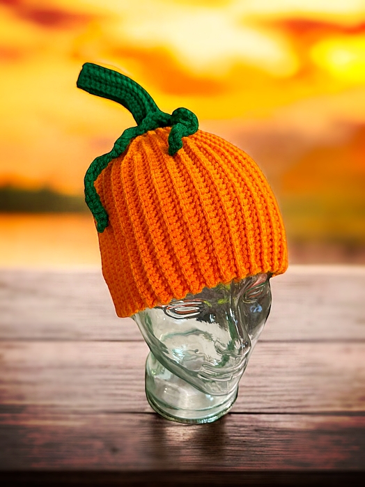 Crochet Halloween Pumpkin Beanie Pattern