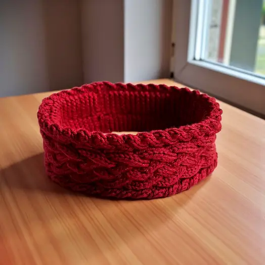 Double thick cable headband free knitting pattern for cold weather