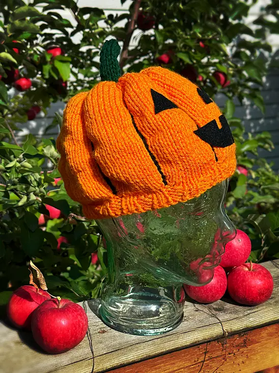 Funny pumpkin head hat for Halloween