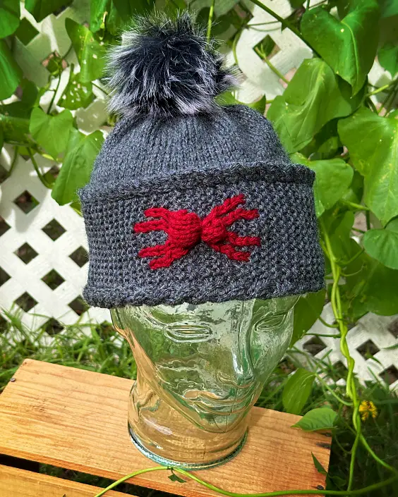 Spider hat knitting pattern knit flat on straight needles