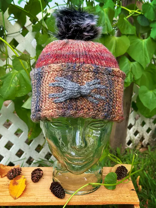 Fun Halloween spider beanie for winter and spider lovers