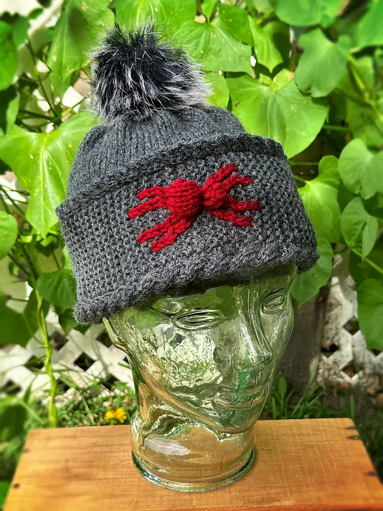 Spider beanie free knitting pattern knit flat on straight needles