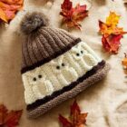 Knit Owl Beanie Hat - FREE Knitting Pattern