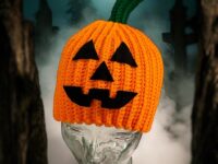 Crochet Halloween Pumpkin Beanie Pattern