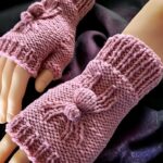 Knit Spider Gloves - Fre Knitting Pattern - Fingerless Gloves with Spiders